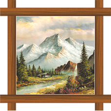 Wooden Cross Frame (C-16395)     